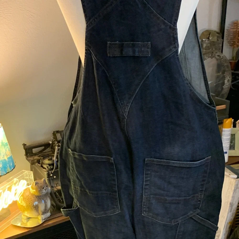 Duluth Trading Co Women's Double Flex Work  Blue Denim Overalls - Picture 11 of 16